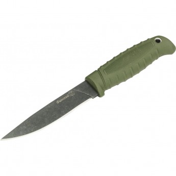 Нож КИЗЛЯР ФИНСКИЙ черный, рукоять эластрон зеленая Нож КИЗЛЯР ФИНСКИЙ черный, рукоять эластрон зеленая