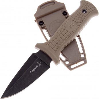 Нож КИЗЛЯР СТРАЖ черный, рукоять эластрон песочный Нож КИЗЛЯР СТРАЖ черный, рукоять эластрон песочный